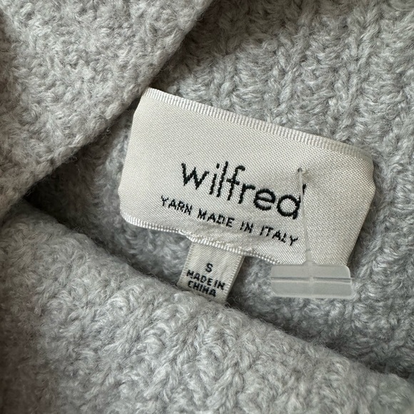 ARITZIA WILFRED 100% merino wool grey turtleneck sweater (S) - Picture 4 of 10